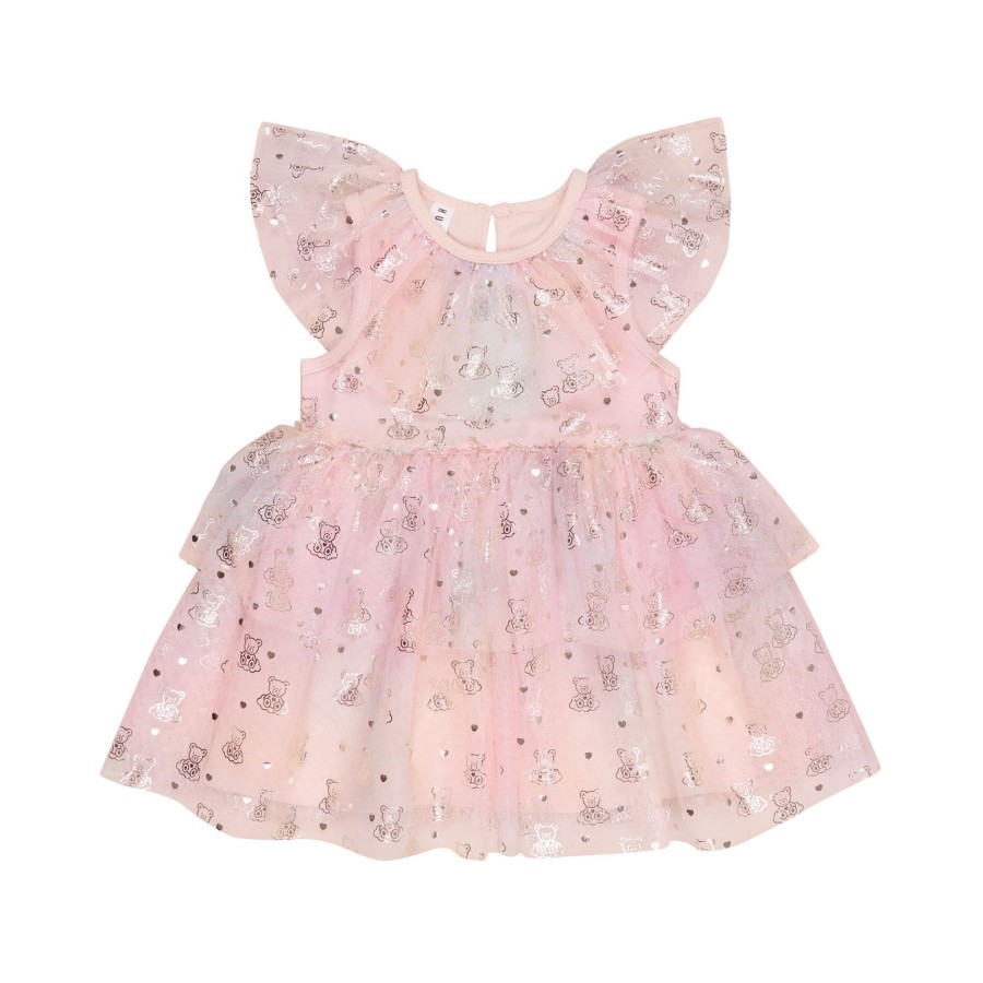 Baby [0-23M] Huxbaby Dresses | Huxbaby Cloud Bear Tiered Party Dress