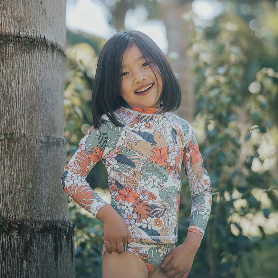 Child [2-14] Crywolf Swim | Crywolf Rash Vest Tropical Floral