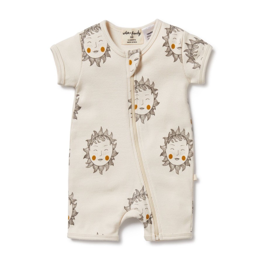 Baby [0-23M] Wilson & Frenchy All In One | Wilson And Frenchy Organic Boyleg Zipsuit Shine On Me