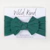 Child [2-14] Wild Kind Hair Accessories | Wild Kind Ayla Wide Bow Headband - Forest