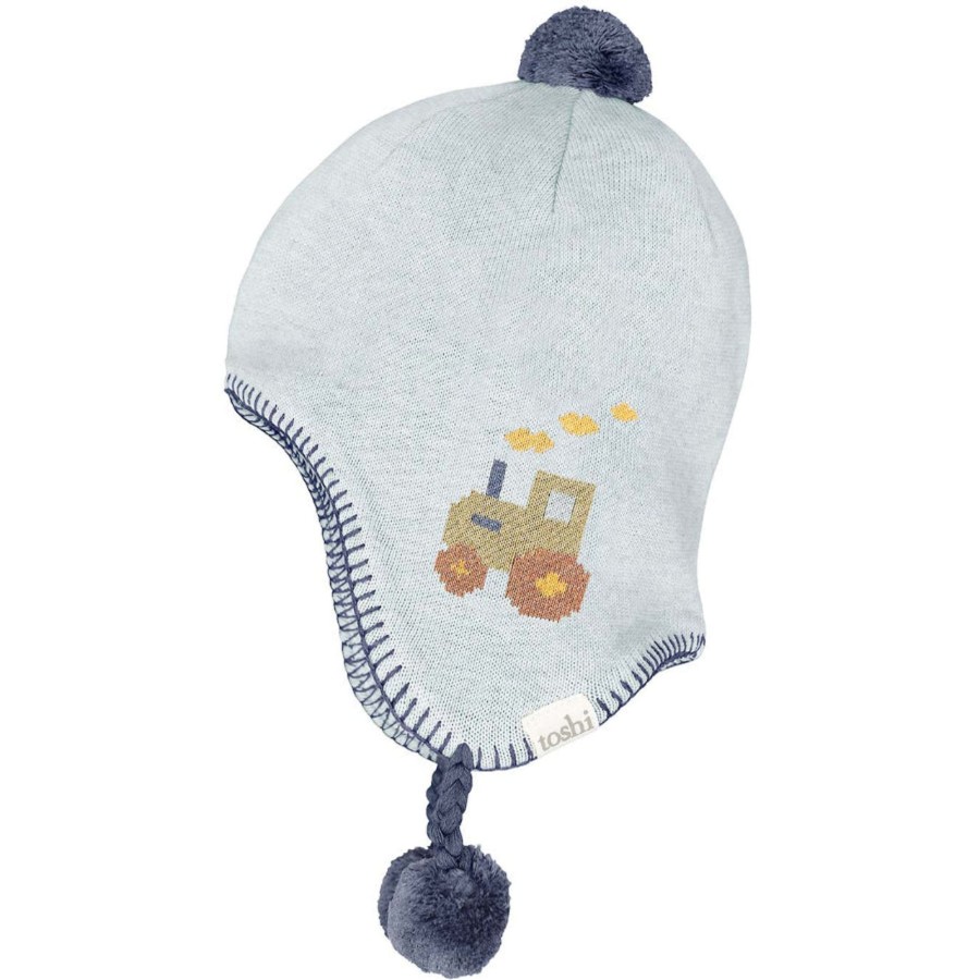 Child [2-14] Toshi Beanies | Toshi Organic Earmuff - Storytime / Mr Tractor