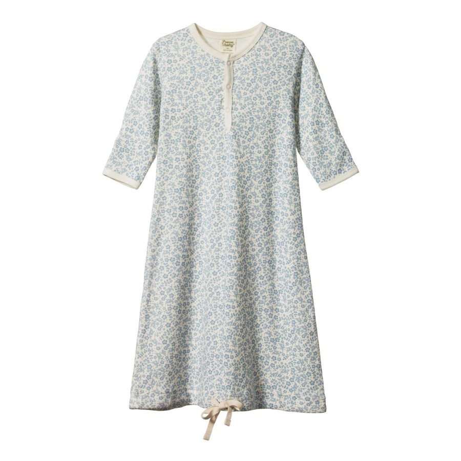 Baby [0-23M] Nature Baby Sleep | Nature Baby Gown - Daisy Belle Blue Print