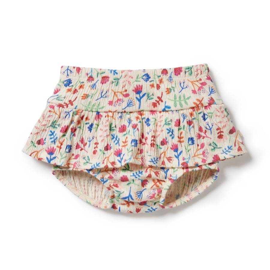 Baby [0-23M] Wilson & Frenchy Bottoms | Wilson And Frenchy Crinkle Ruffle Nappy Pant Tropical Garden