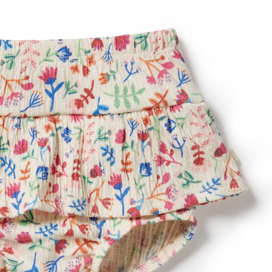 Baby [0-23M] Wilson & Frenchy Bottoms | Wilson And Frenchy Crinkle Ruffle Nappy Pant Tropical Garden