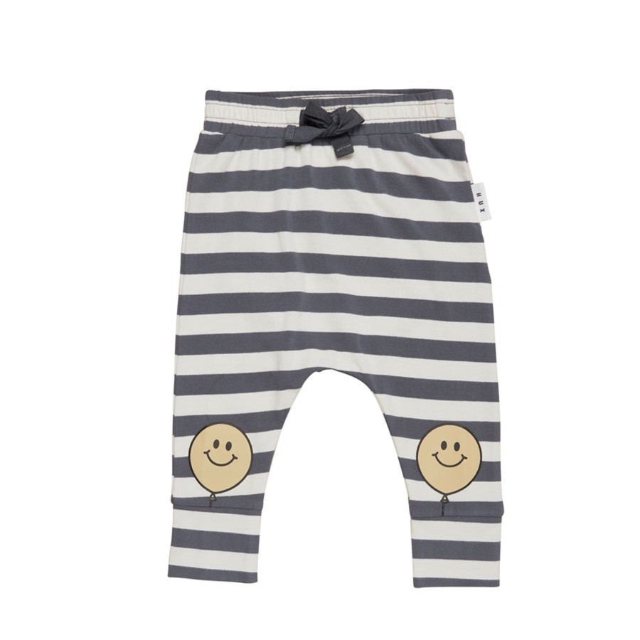 Child [2-14] Huxbaby Bottoms | Huxbaby Balloon Knee Stripe Drop Crotch Pant - Ink + Almond