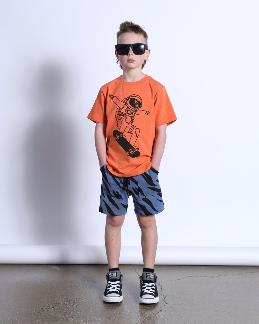 Child [2-14] Minti Tops | Minti Space Skater Tee - Tangerine Marle