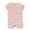 Baby [0-23M] Wilson & Frenchy All In One | Wilson And Frenchy Organic Rib Zipsuit Little Flower