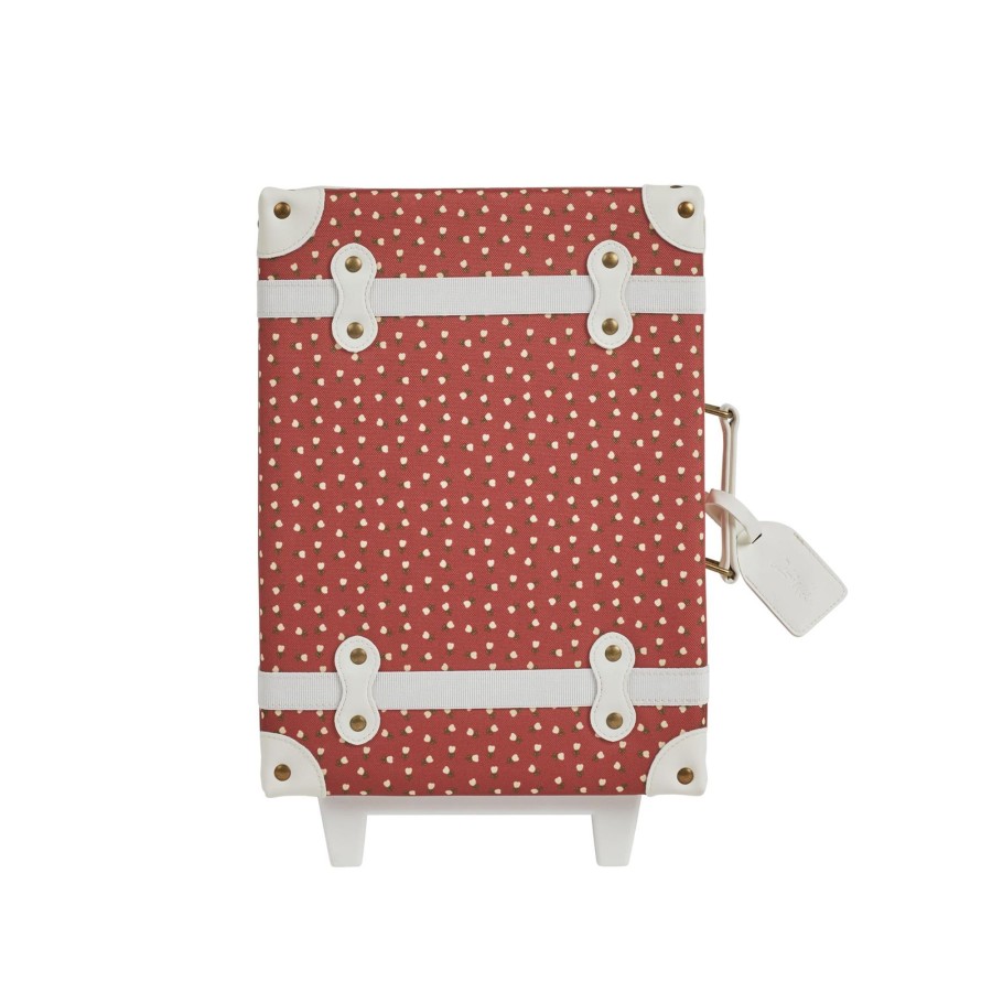 Child [2-14] Olli Ella Bags + Mealtime | Olli Ella Holiday See-Ya Suitcase - Sweetheart Red