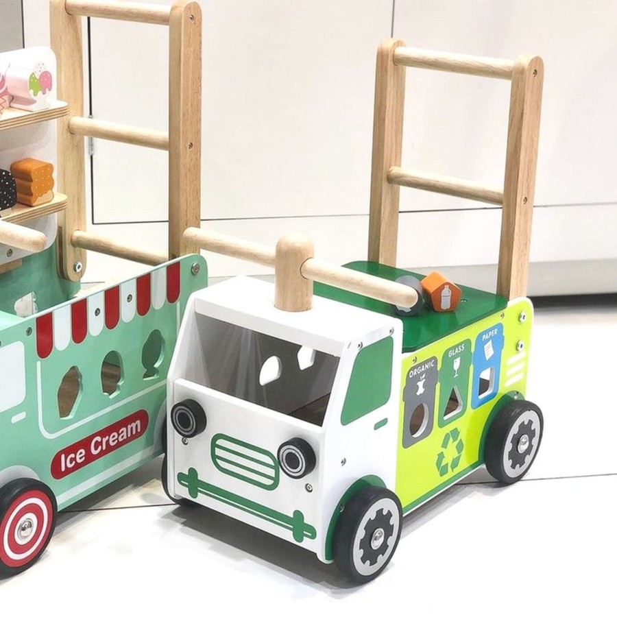 Play + Learn I'm Toy Ride Ons + Push Alongs | Walk And Ride Recycling Truck Sorter