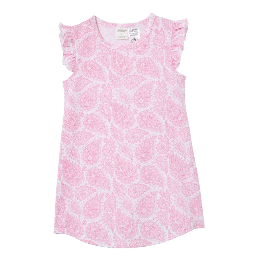 Child [2-14] Milky Sleep | Milky Pink Paisley Nightie