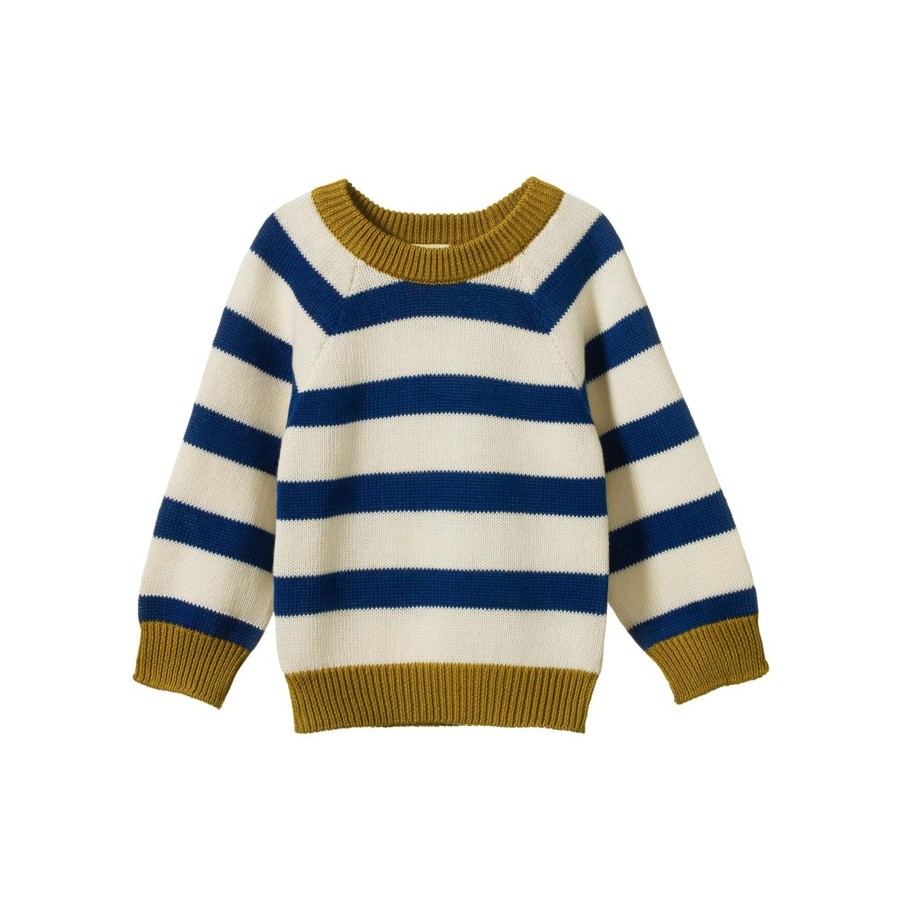 Baby [0-23M] Nature Baby Knitwear | Nature Baby Billy Jumper - Marine Blue Stripe