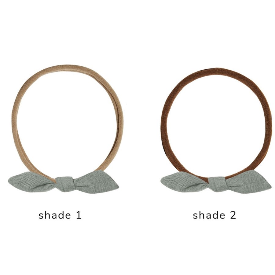 Baby [0-23M] Quincy Mae Hair Accessories | Quincy Mae Little Knot Headband | Sea Green - Brown