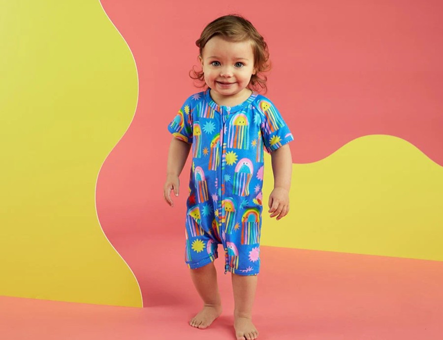 Baby [0-23M] Halcyon Nights All In One | Halcyon Nights Here We Glow Short Sleeve Zip Suit