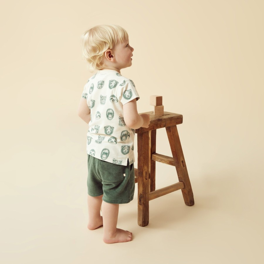 Baby [0-23M] Wilson & Frenchy Bottoms | Wilson And Frenchy Organic Terry Short Moss