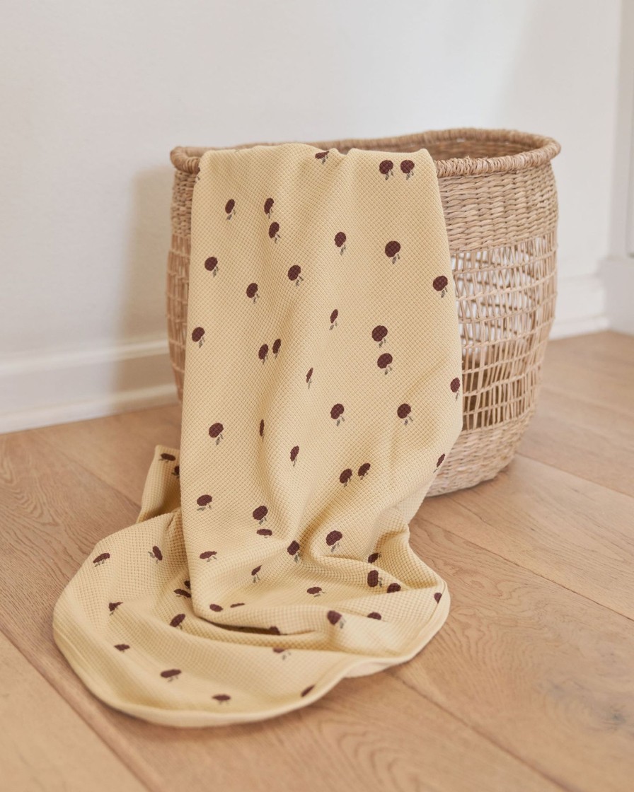 Baby [0-23M] Quincy Mae Blankets | Quincy Mae Waffle Baby Blanket - Apples