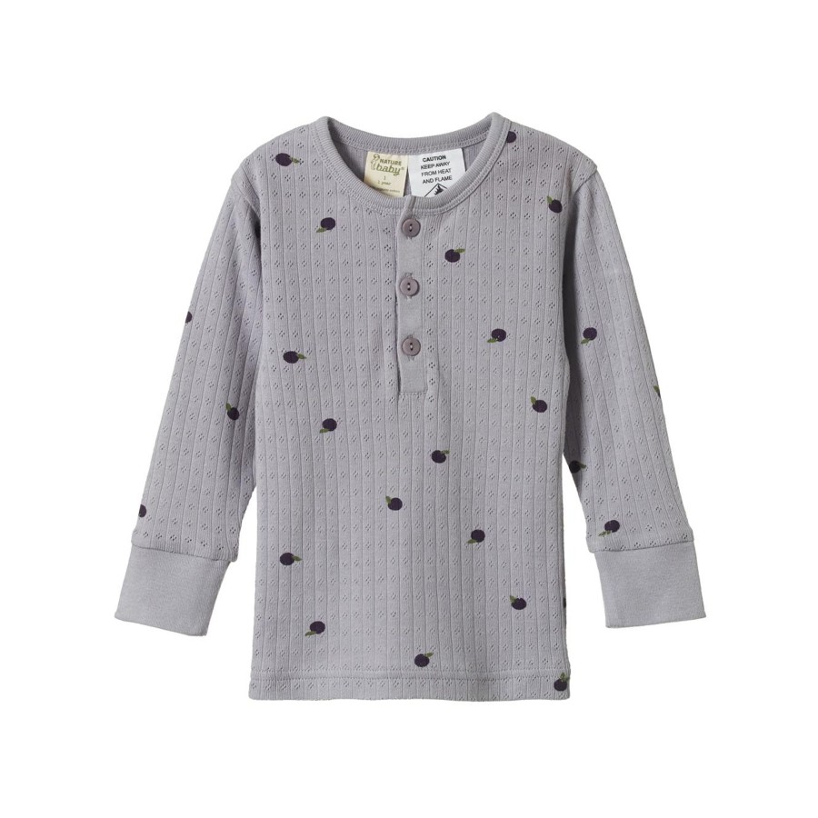 Baby [0-23M] Nature Baby Sleep | Nature Baby Long Sleeve Pointelle Pyjamas - Petite Plum Print