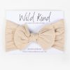 Child [2-14] Wild Kind Hair Accessories | Wild Kind Ayla Wide Bow Headband - Champagne