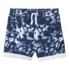 Child [2-14] Milky Bottoms | Milky Blue Tie Dye Fleece Short - Blue Tie Dye