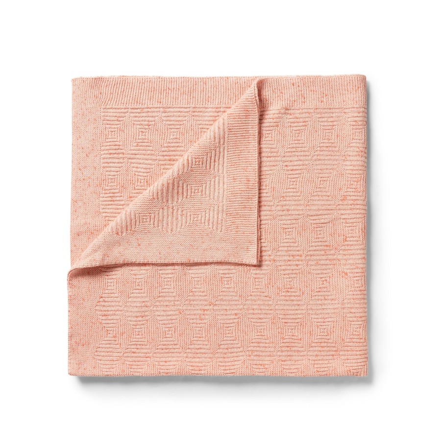 Baby [0-23M] Wilson & Frenchy Blankets | Wilson & Frenchy Knitted Jacquard Blanket - Silver Peony Fleck