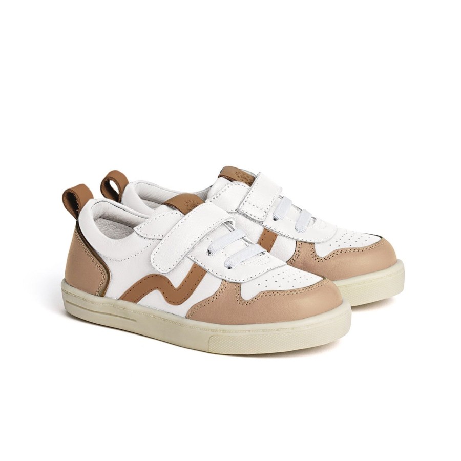 Child [2-14] Pretty Brave Footwear | Pretty Brave Xo Trainer - White/Tan