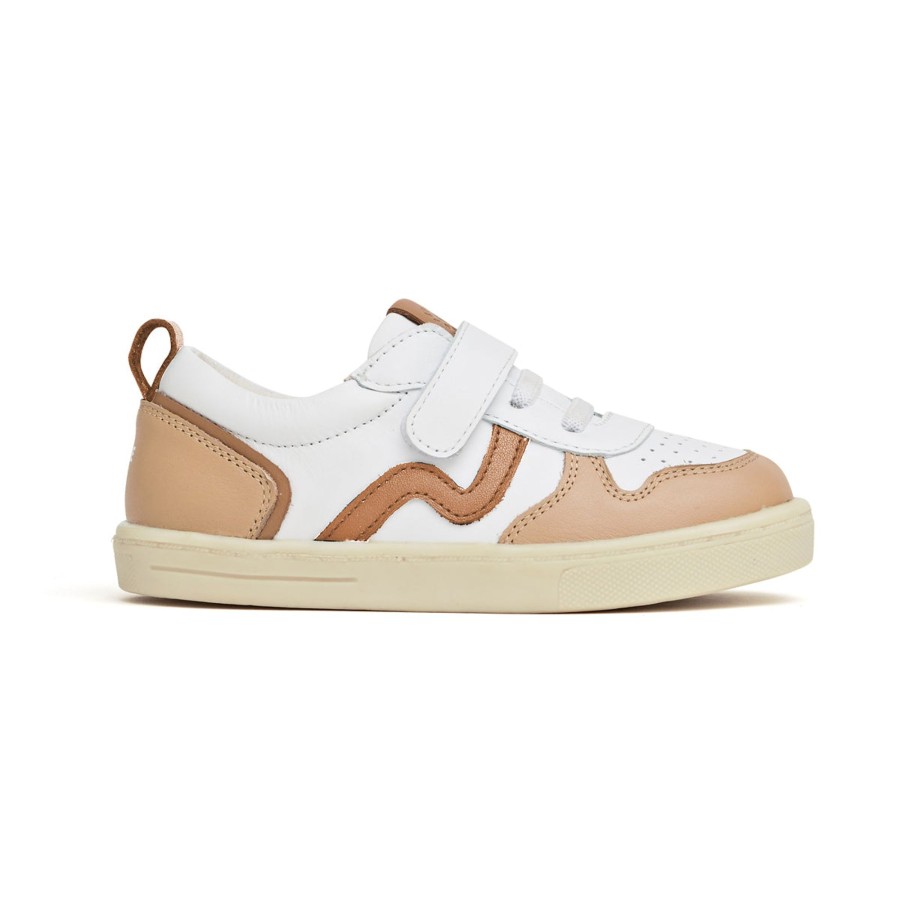 Child [2-14] Pretty Brave Footwear | Pretty Brave Xo Trainer - White/Tan