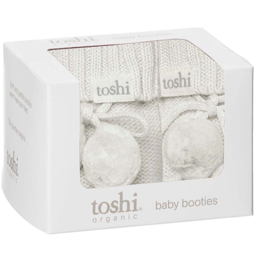 Baby [0-23M] Toshi Booties + Mittens | Toshi Organic Booties - Marley / Pebble