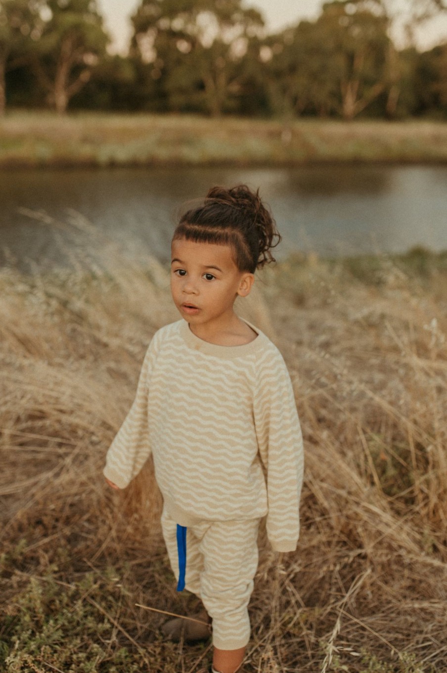 Child [2-14] Grown Knitwear | Grown Organic Raglan Pull Over - River