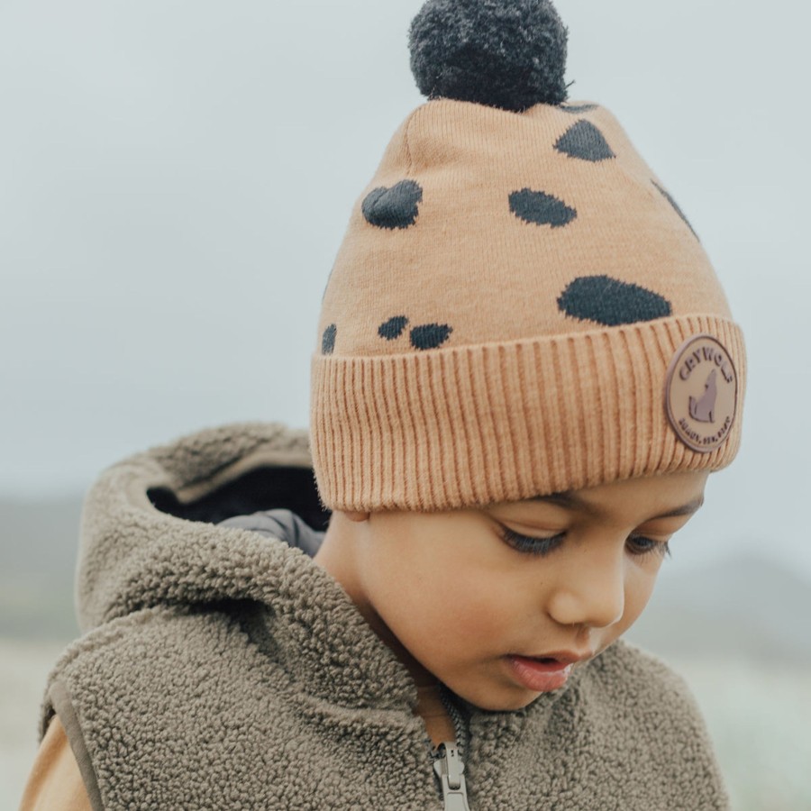 Baby [0-23M] Crywolf Beanies | Crywolf Pom Pom Beanie - Stones