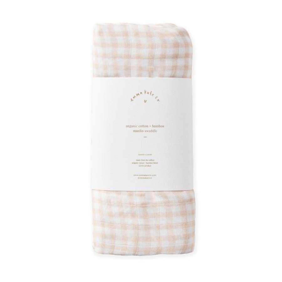 Baby [0-23M] Emma Kate Co. Swaddles + Wraps | Emma Kate Co. Baby Swaddle - Peony Gingham