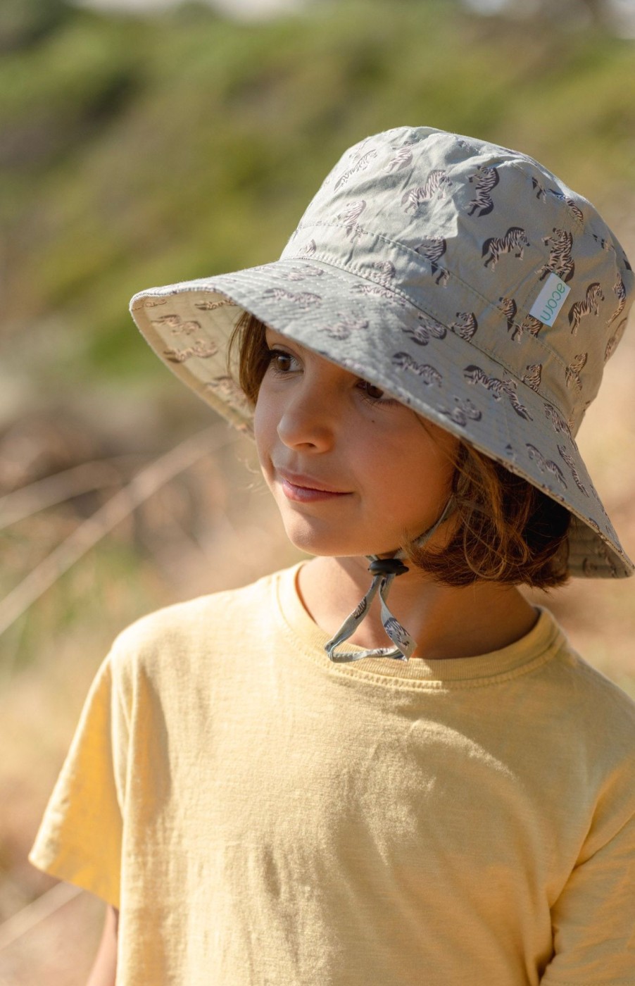 Baby [0-23M] Acorn Hats | Acorn Wide Brim Bucket Hat - Dancing Zebra