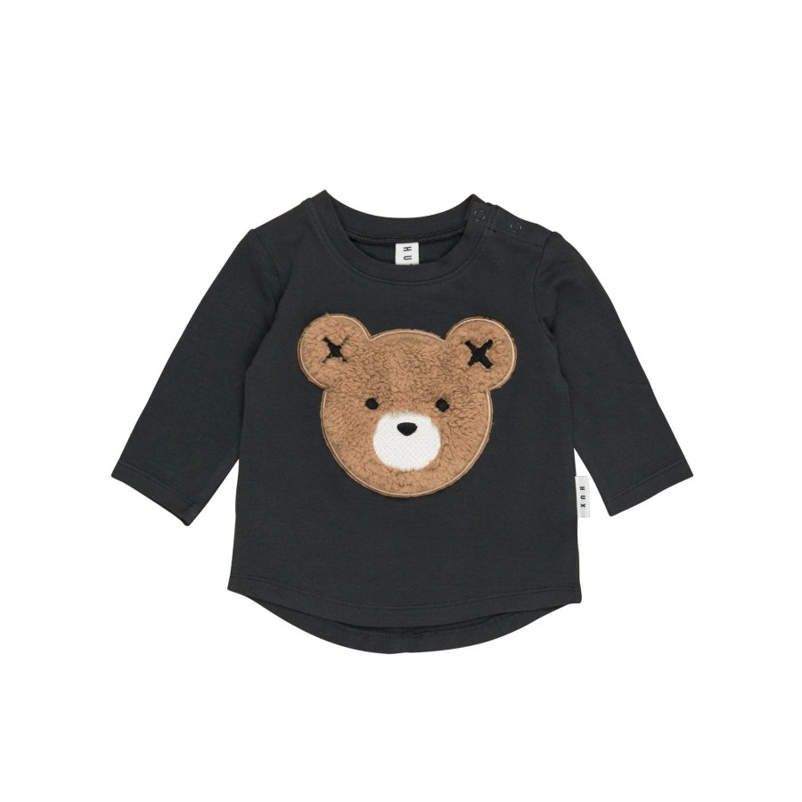 Child [2-14] Huxbaby Tops | Huxbaby Fur Hux Top - Soft Black