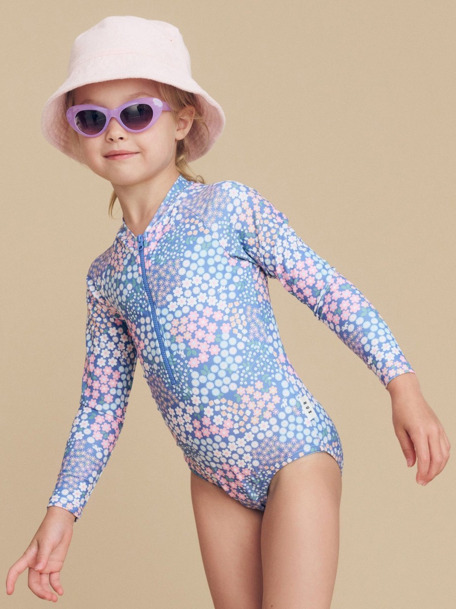 Child [2-14] Huxbaby Swim | Huxbaby Garden Floral Zip Swimsuit