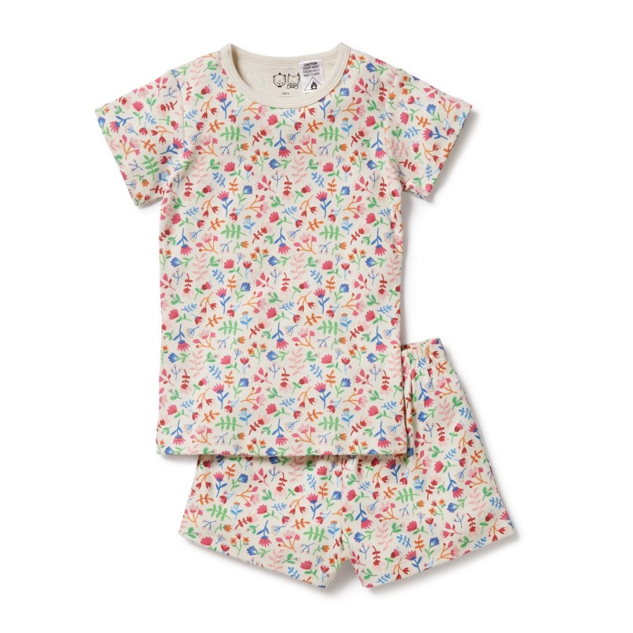 Child [2-14] Wilson & Frenchy Sleep | Wilson And Frenchy Organic Short Sleeve Pyjamas Tropical Garden