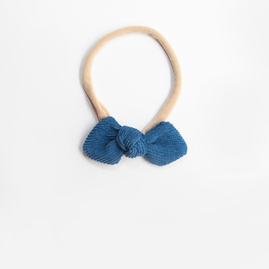 Child [2-14] Wild Kind Hair Accessories | Wild Kind Ida Small Cord Bow - Sapphire