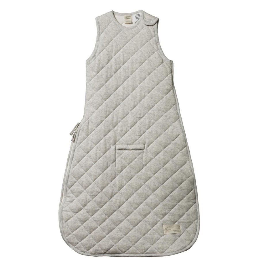 Baby [0-23M] Nature Baby Sleep | Nature Baby Quilted Cotton & Merino Duvet Sleeping Bag - Light Grey Marl