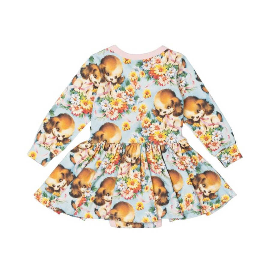 Baby [0-23M] Rock Your Baby Dresses | Rock Your Baby Puppy Love Baby Waisted Dress