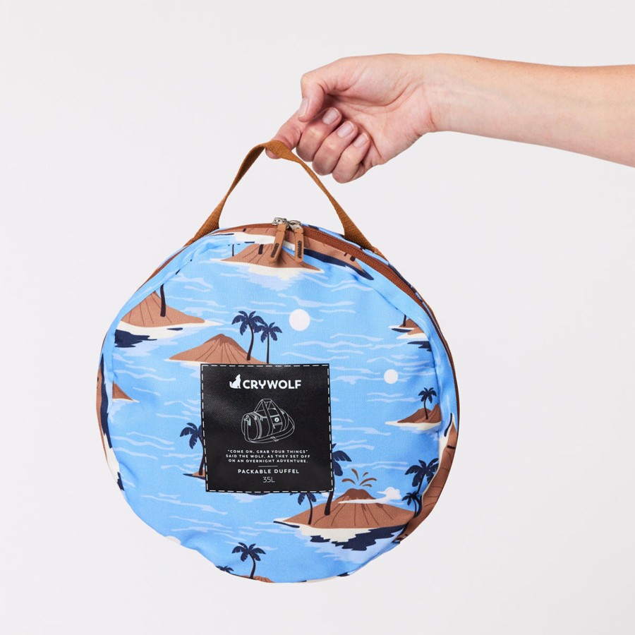 Child [2-14] Crywolf Bags + Mealtime | Crywolf Packable Duffel Blue Lost Island