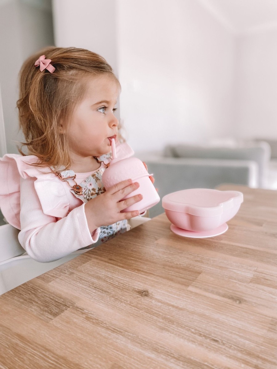 Baby [0-23M] We Might Be Tiny Feeding | Sippie Cup Set - Powder Pink