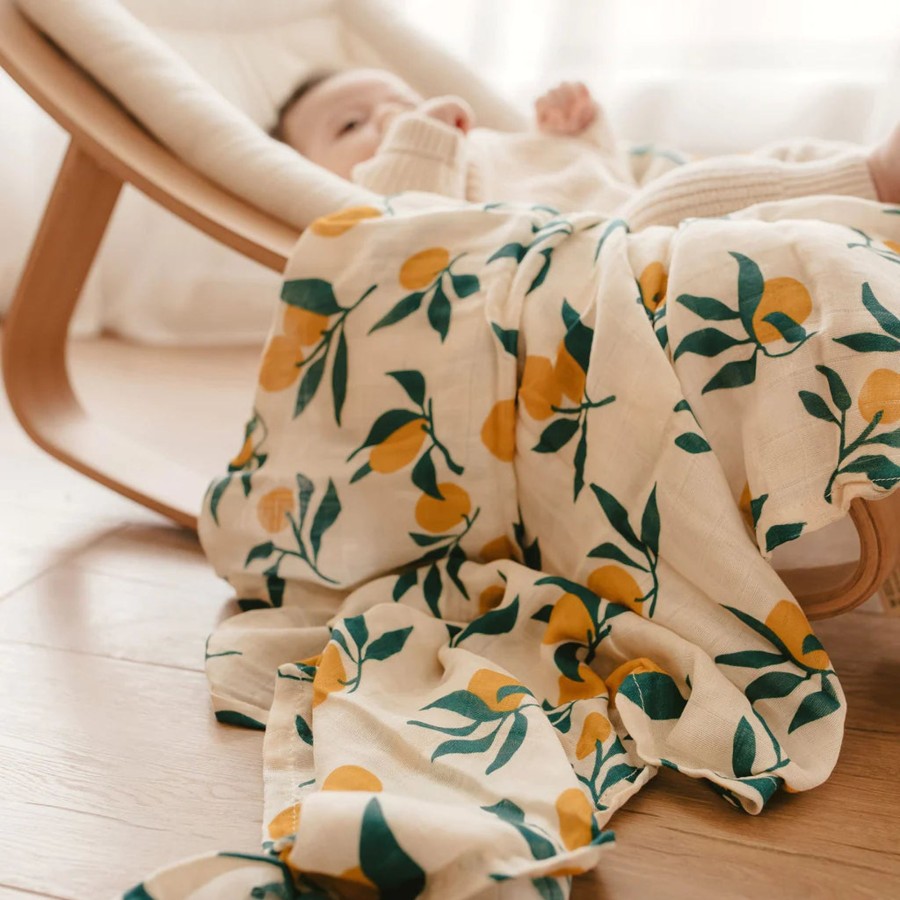 Baby [0-23M] Fox & Fallow Swaddles + Wraps | Fox & Fallow Organic Muslin Wrap - Lemons