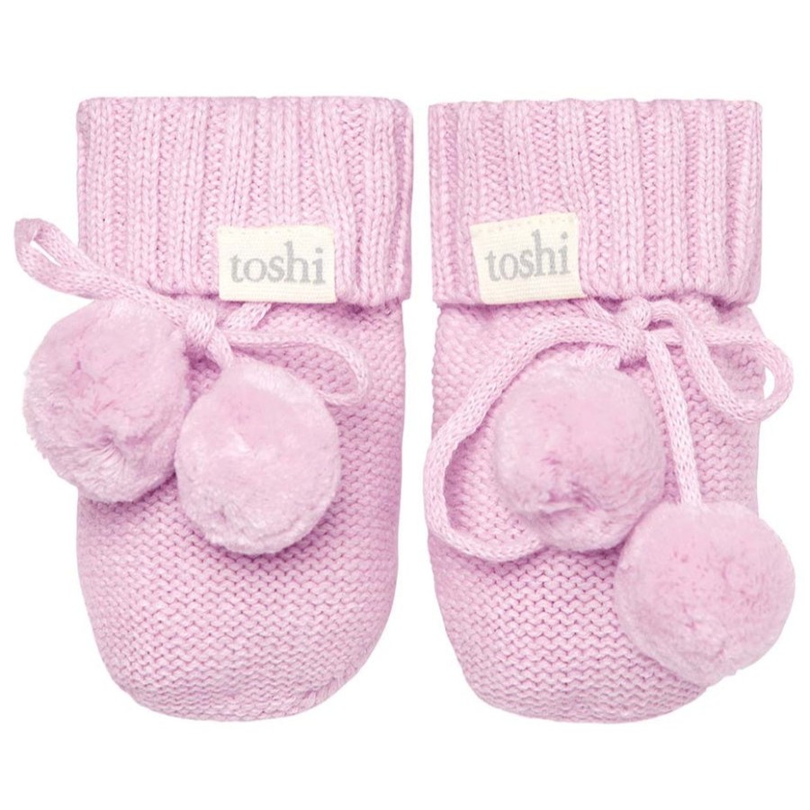 Baby [0-23M] Toshi Booties + Mittens | Toshi Organic Booties - Marley / Lavender