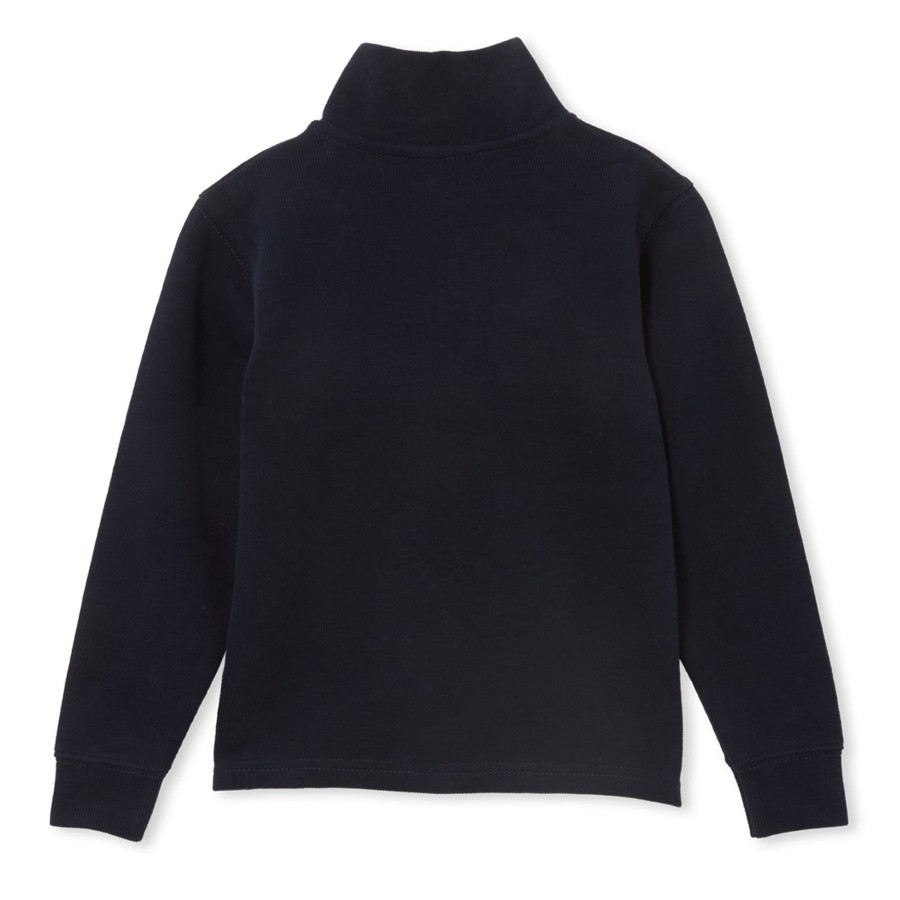 Child [2-14] Milky Jumpers | Milky French Rib Zip Jumper - Navy