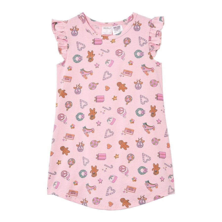 Child [2-14] Milky Sleep | Milky Festive Nightie - Blossom Pink