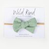 Baby [0-23M] Wild Kind Hair Accessories | Wild Kind Florence Cord Bow Headband - Sage