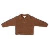 Child [2-14] Grown Jumpers | Grown Organic Collar Pull Over - Espresso