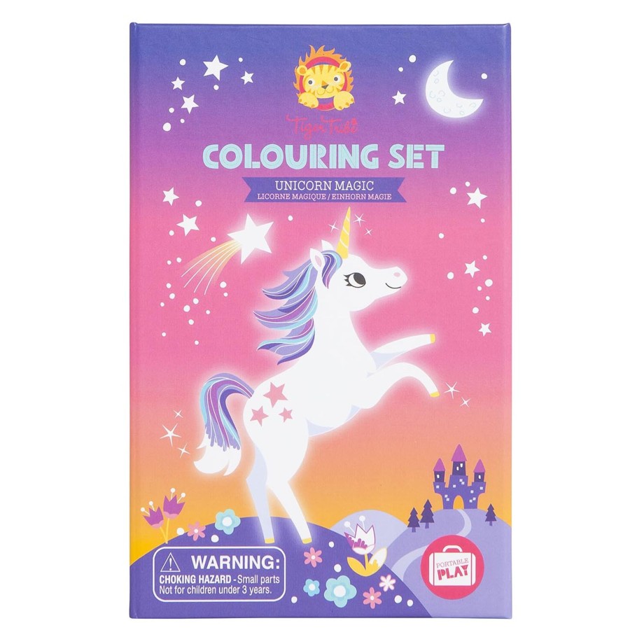 Play + Learn Tiger Tribe Activity Sets | Colouring Set - Unicorn Magic