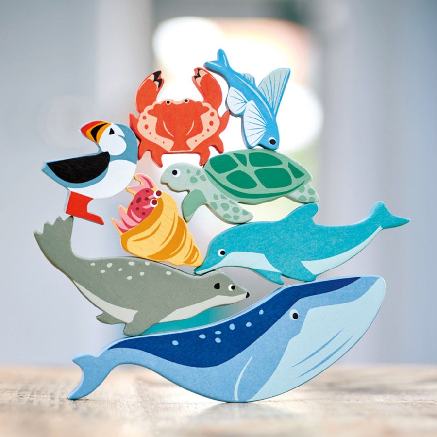 Play + Learn Tenderleaf Wooden Toys | Wooden Coastal Animal - Whale