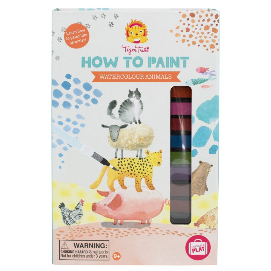 Play + Learn Tiger Tribe Activity Sets | How To Paint - Watercolour - Animals