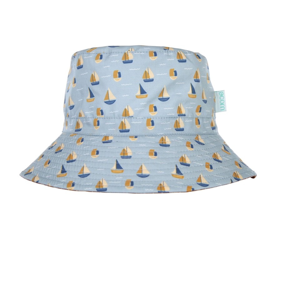 Baby [0-23M] Acorn Hats | Acorn Wide Brim Bucket Hat - Sail The Bay