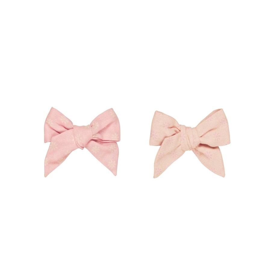 Child [2-14] Huxbaby Hair Accessories | Huxbaby Daisy 2 Pack Hair Bow - Dusty Rose + Sunkiss