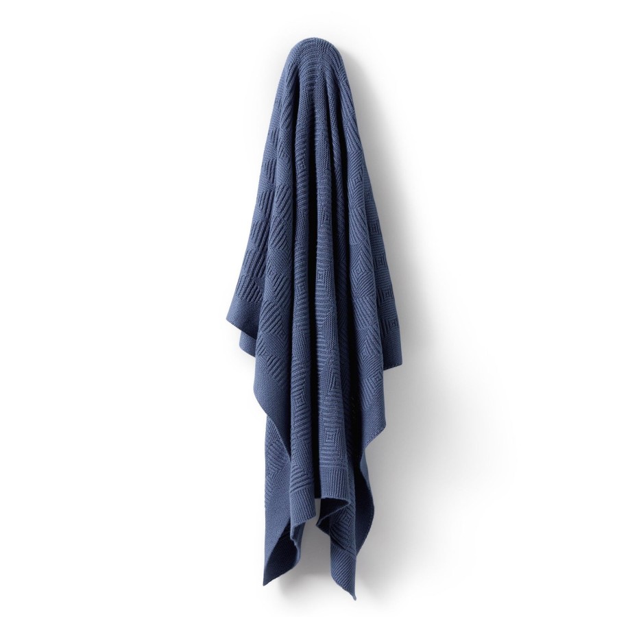 Baby [0-23M] Wilson & Frenchy Blankets | Wilson & Frenchy Knitted Jacquard Blanket - Blue Depths